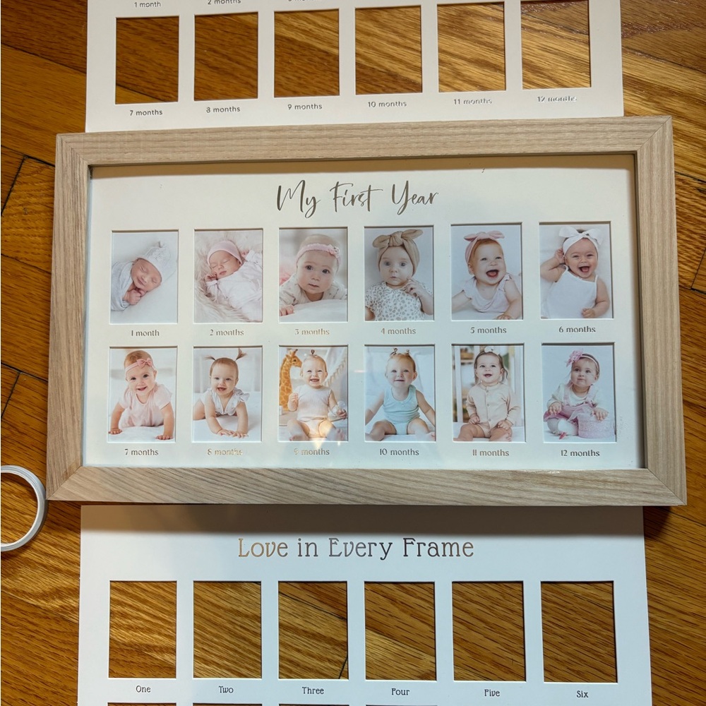 Wooden Baby Monthly Progress Photo Frame